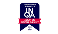 Badge Autorisierter INQA-Coach, Agil in die digitale Zukunft, 2026 bis 2027
